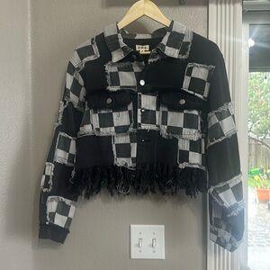 Brand New POL PatchWork Demin Jacket Size S